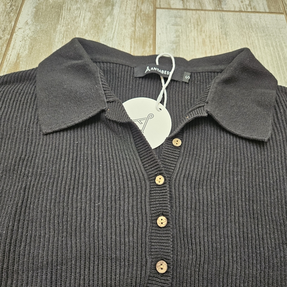 Anrabess Oversized Ribbed Sweater Romper - Picture 2 of 4